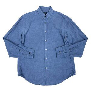 EUC Men's J. CREW Chambray Heathered Cotton‎ Button Down Shirt | Size M